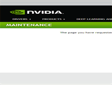 Tablet Screenshot of maintenance.nvidia.com